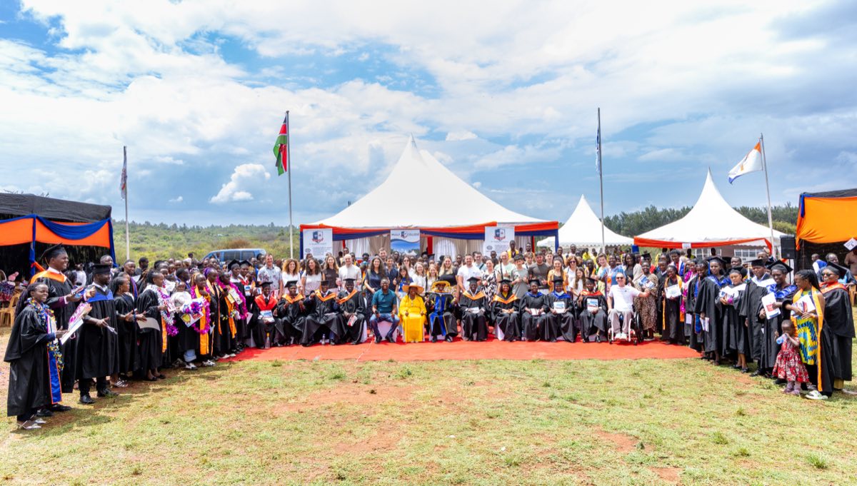 Graduands and staff gathered for the Mully College graduation ceremony
