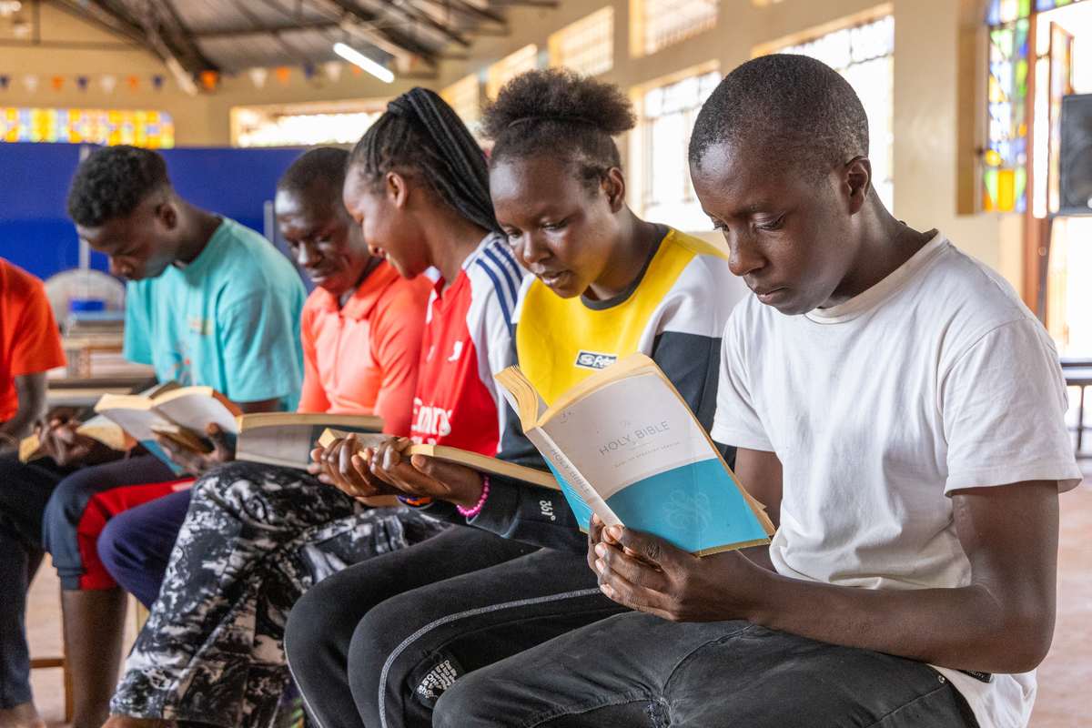 Trainees gathered for a campus spiritual programme
